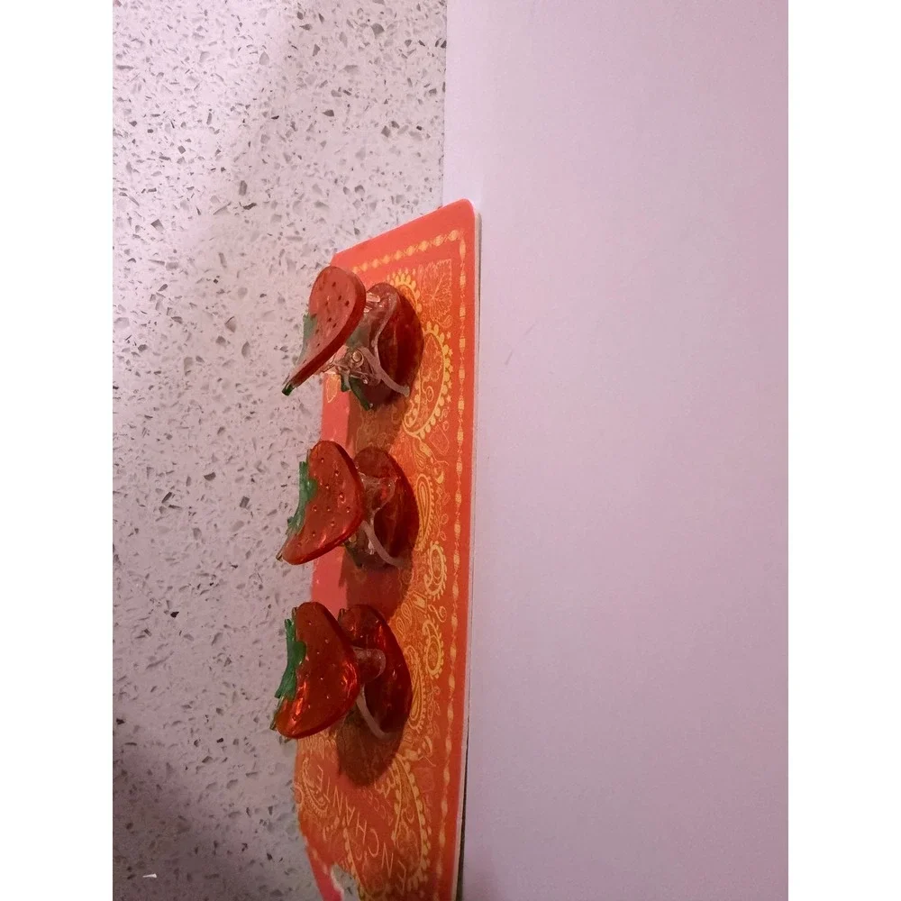 Enchante Accessories Red Strawberry Hair Claw Clips Set of 3 Fruit P2362 New